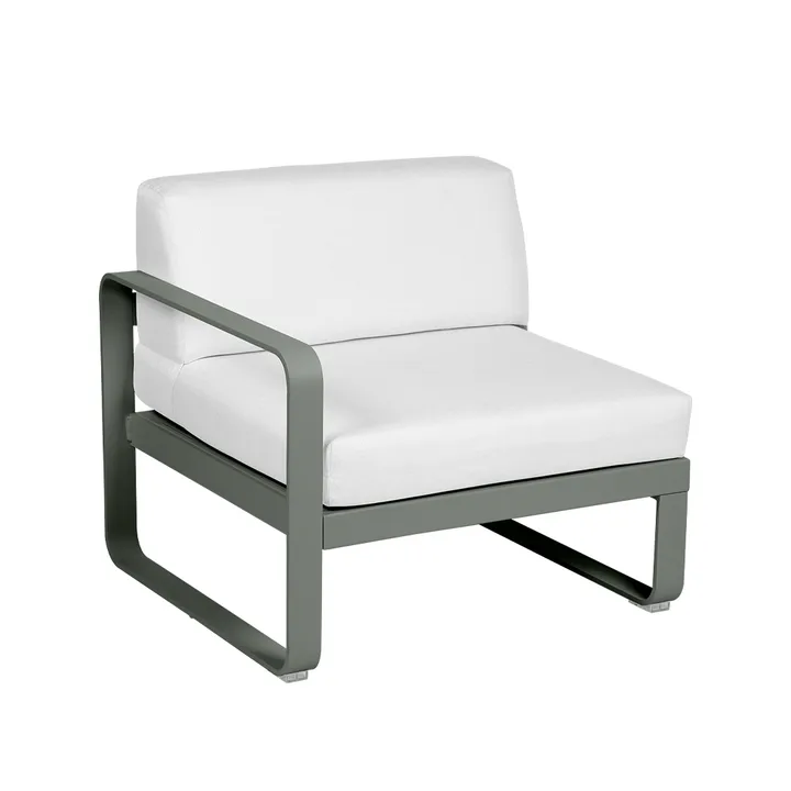 Bellevie Left modulsoffa - Rosemary (grön)-off-white dyna-1-sits - Fermob