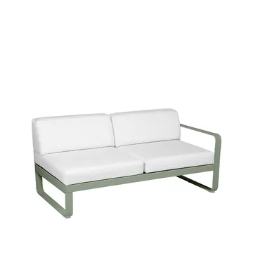 Bellevie Right modulsoffa - 2-sits Cactus (grön), off-white dyna - Fermob