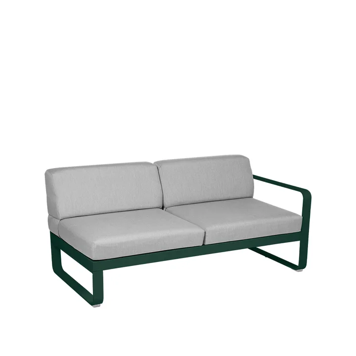 Bellevie Right modulsoffa - 2-sits Cedar green (grön), flannel grey dyna - Fermob