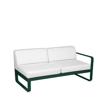 Bellevie Right modulsoffa - 2-sits Cedar green (grön), off-white dyna - Fermob