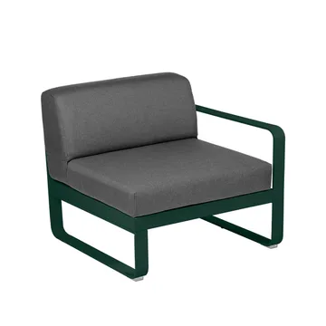 Bellevie Right modulsoffa - Cedar green (grön), graphite grey dyna, 1-sits - Fermob