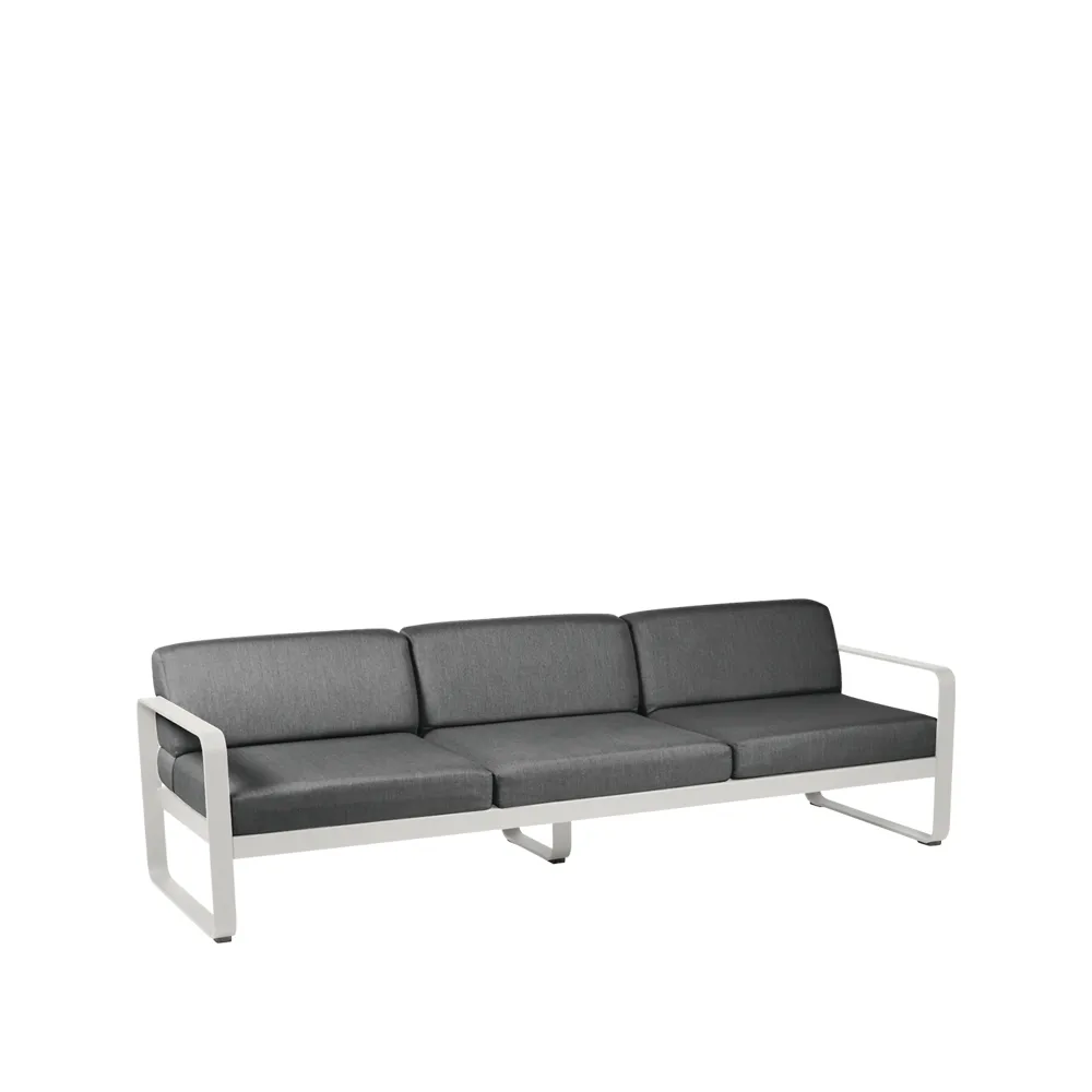 Bellevie soffa, 3-sits Clay grey (grå), graphite grey dyna Fermob