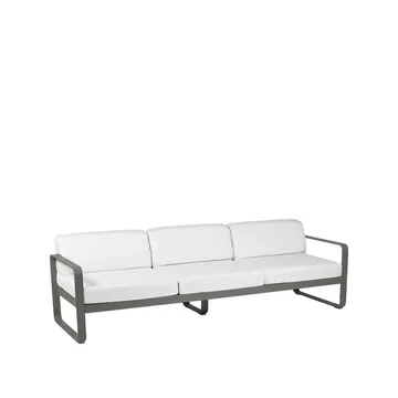 Bellevie soffa - 3-sits Rosemary (grön)-off-white dyna - Fermob