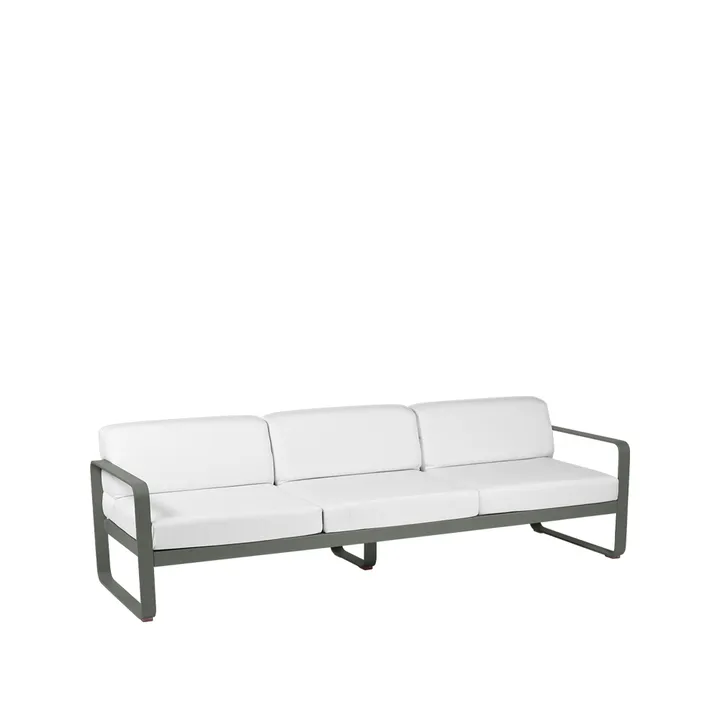 Bellevie soffa - 3-sits Rosemary (grön)-off-white dyna - Fermob