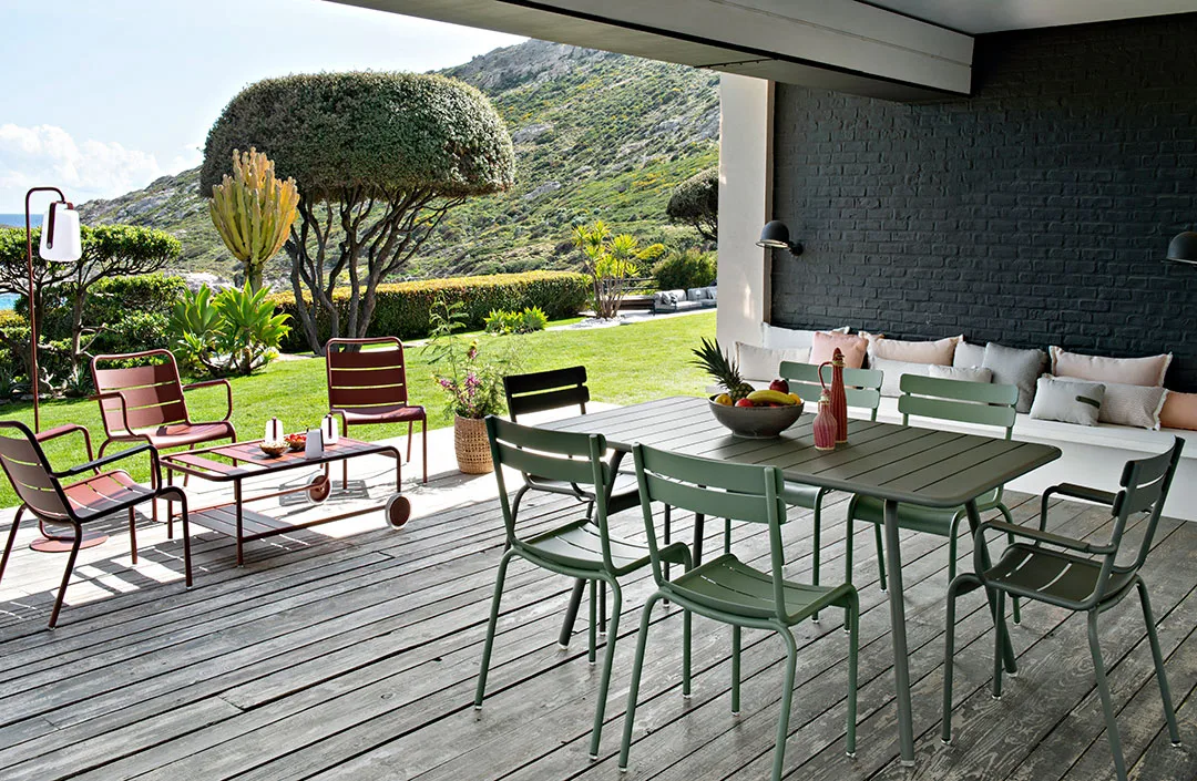 Bistro bord 117x77 cm + 4 stolar, Cactus Fermob