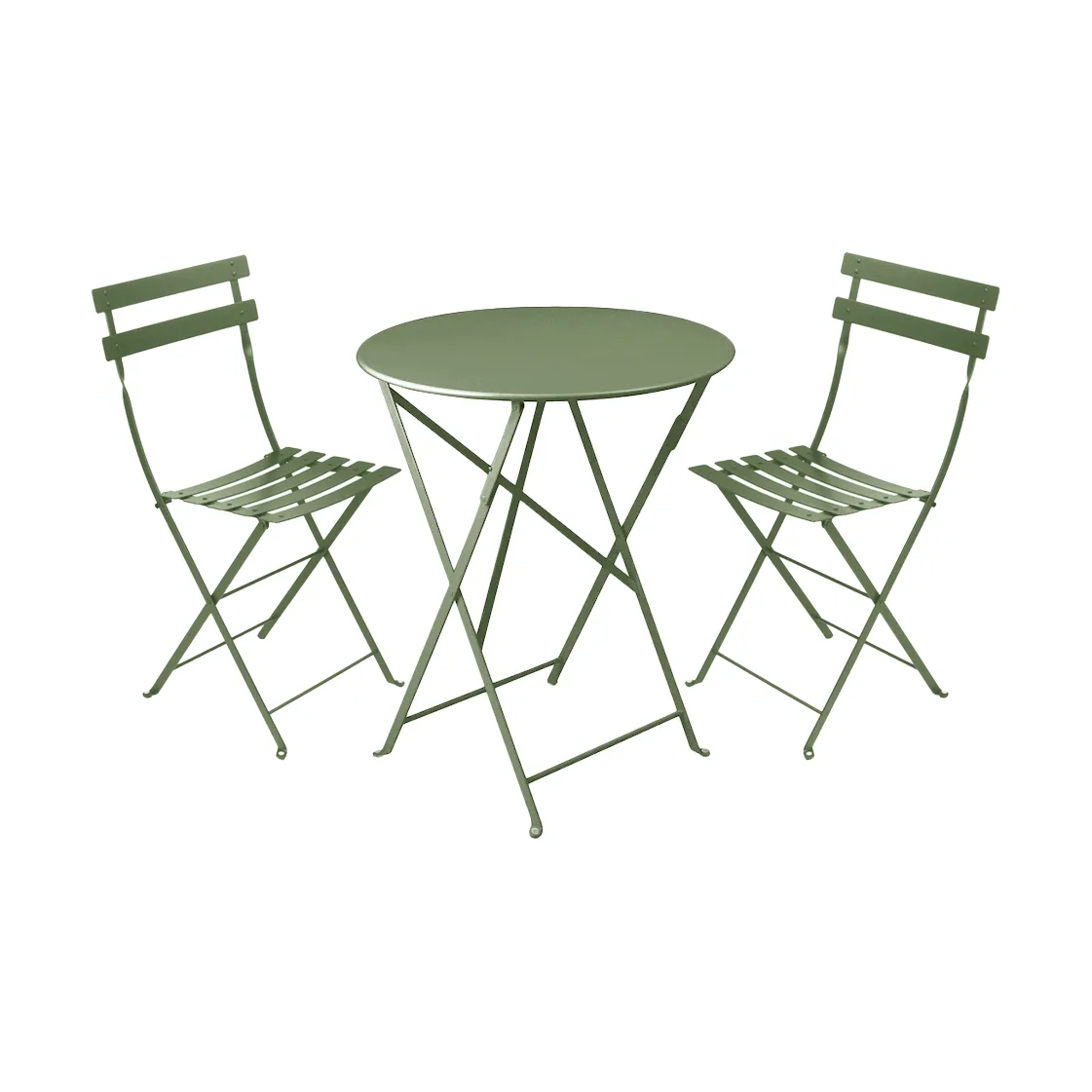 Bistro matgrupp 2 stolar Ø60 cm cactus Fermob