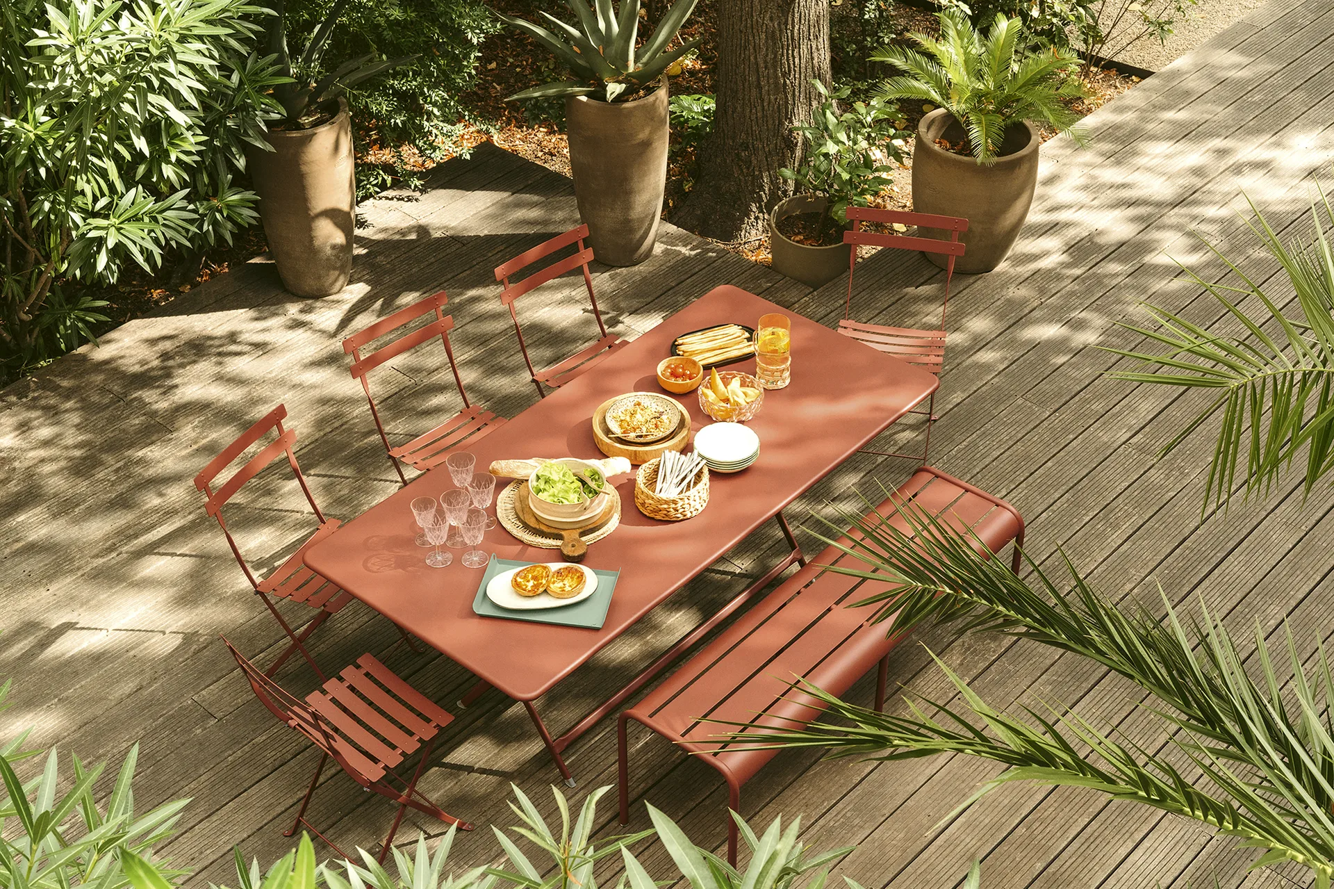 Bistro Metal stol, Red ochre (röd) Fermob