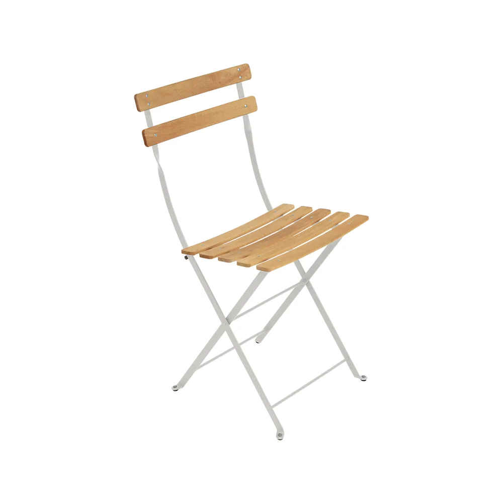 Bistro Natural stol, Clay grey (grå), oljad bok Fermob