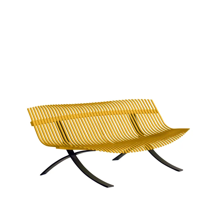 Charivari bänk - Honey (gul) - Fermob