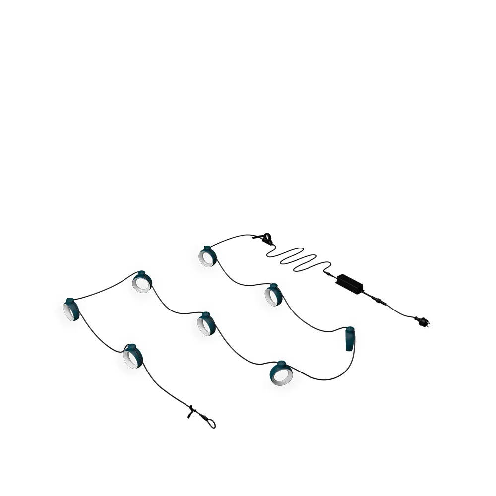 Hoop ljusslinga 12 m, Acapulco blue (blå) Fermob