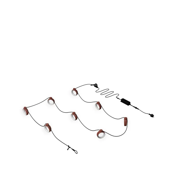 Hoop ljusslinga 12 m - Red ochre (röd) - Fermob