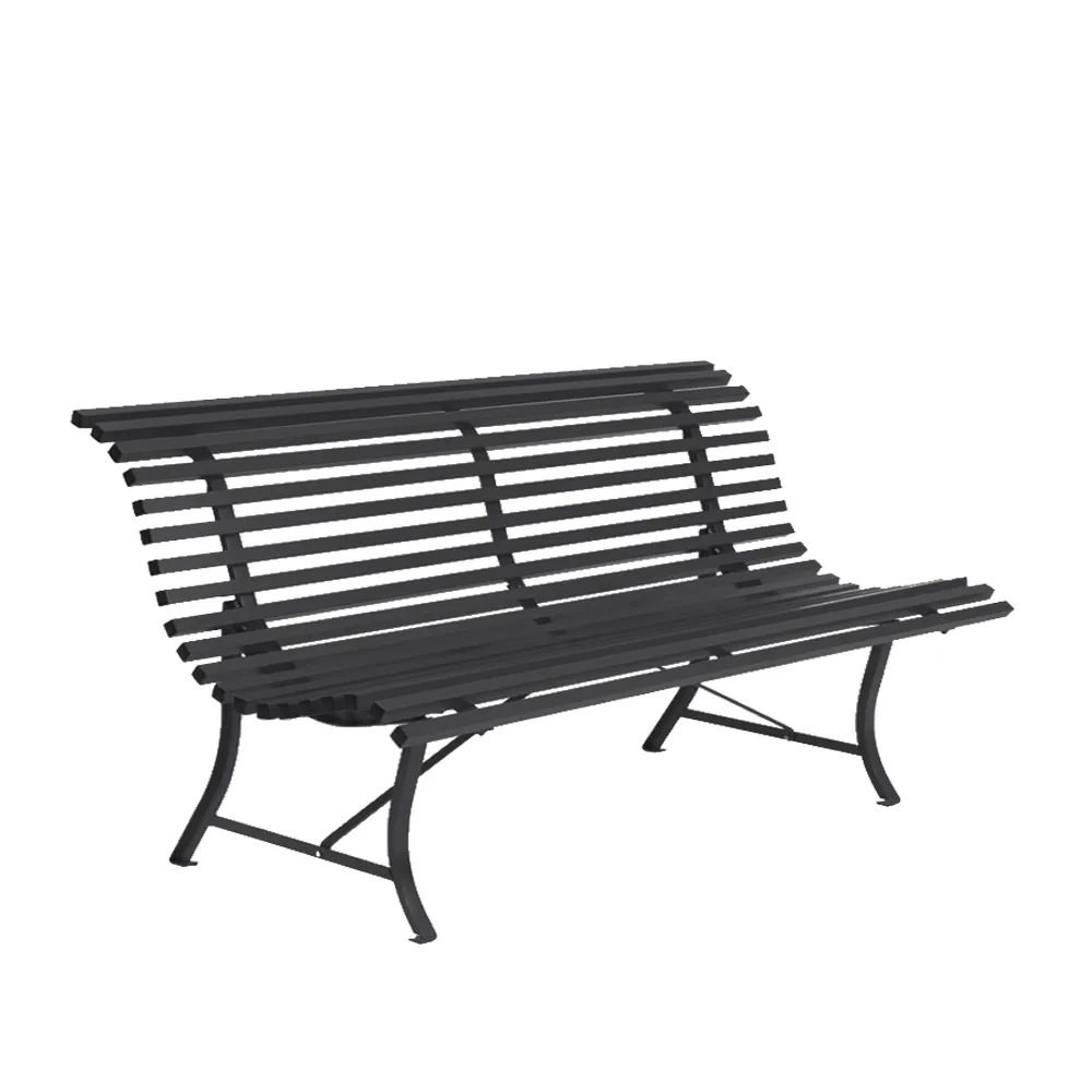 Louisiane bänk 200 cm, Anthracite (grå) Fermob