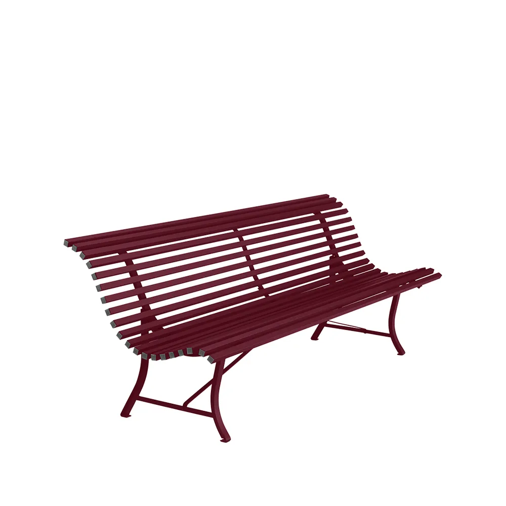 Louisiane bänk 200 cm, Black cherry (vinröd) Fermob