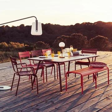 Luxembourg bänk - Chili (röd) - Fermob