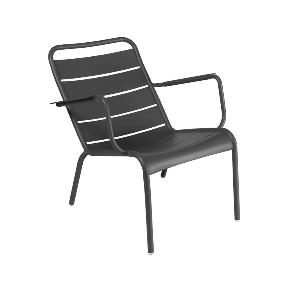 Luxembourg karmstol låg, Anthracite (grå) Fermob