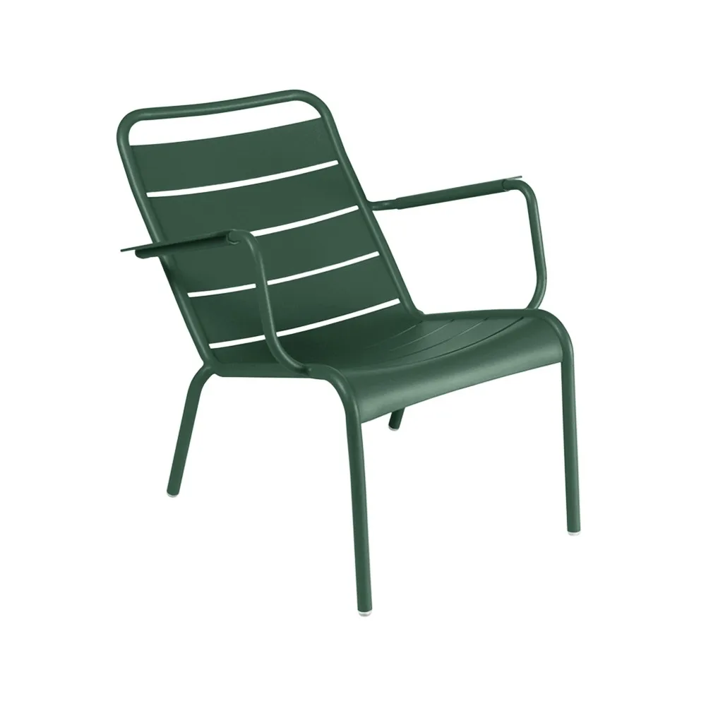 Luxembourg karmstol låg, Cedar green (grön) Fermob