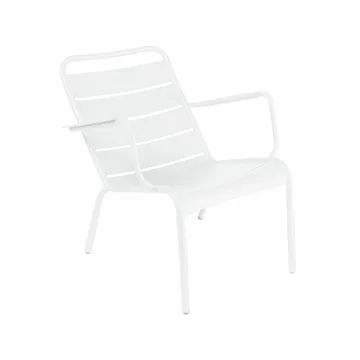 Luxembourg karmstol låg - Cotton white (vit) - Fermob