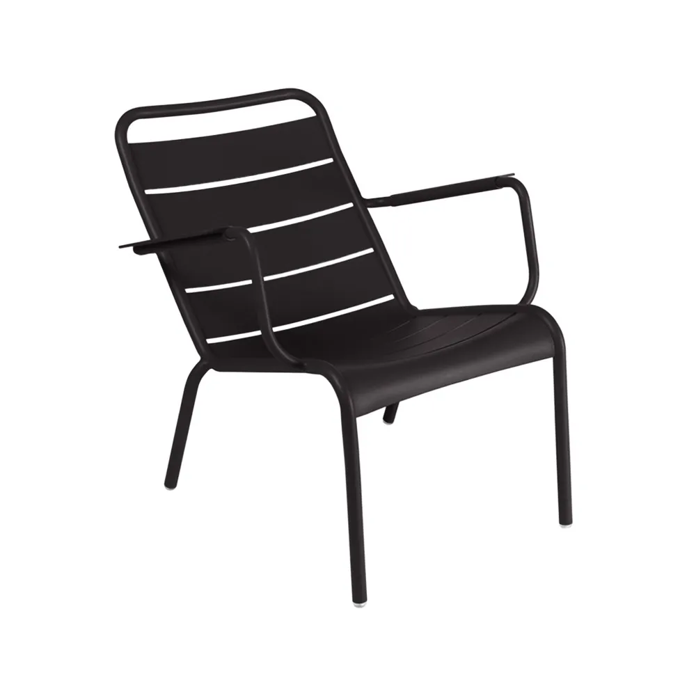 Luxembourg karmstol låg, Liquorice (svart) Fermob