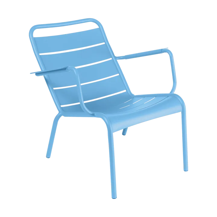 Luxembourg karmstol låg - Maya blue (blå) - Fermob