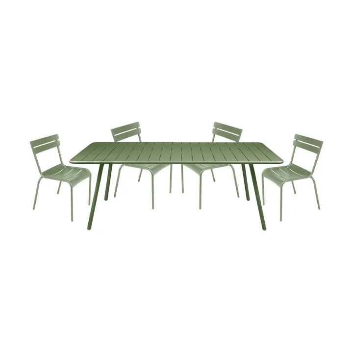 Luxembourg matgrupp 4 stolar 207x100 cm cactus - Fermob