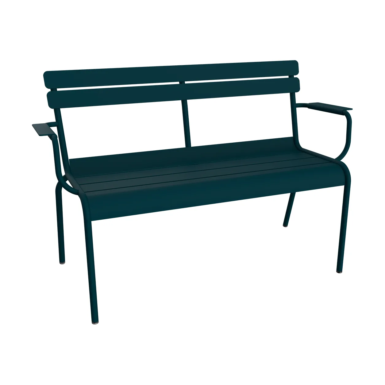 Luxembourg soffa med armstöd 131x55,5x86 cm, Acapulco blue (blå) Fermob