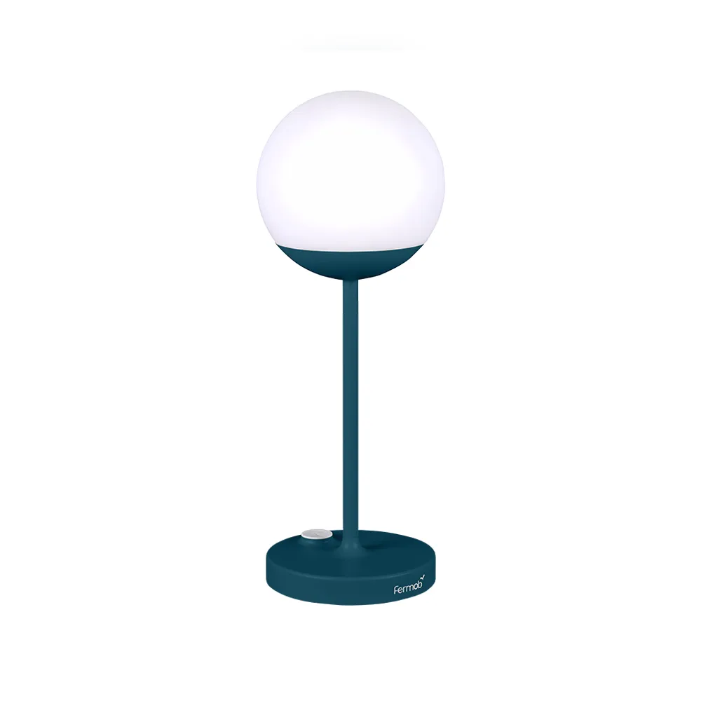Mooon! bordslampa, Acapulco blue (blå), h.41 cm Fermob