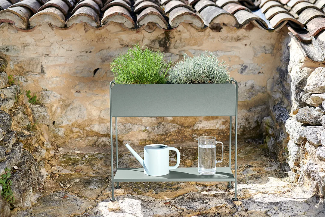 Picolino plant holder h.63 cm, Cotton white (vit) Fermob