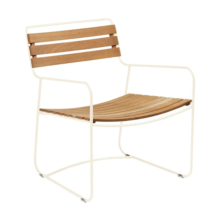 Surprising Teak karmstol låg - Latte beige (beige) - Fermob