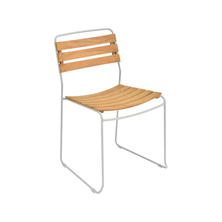 Surprising Teak stol - Steel grey - Fermob