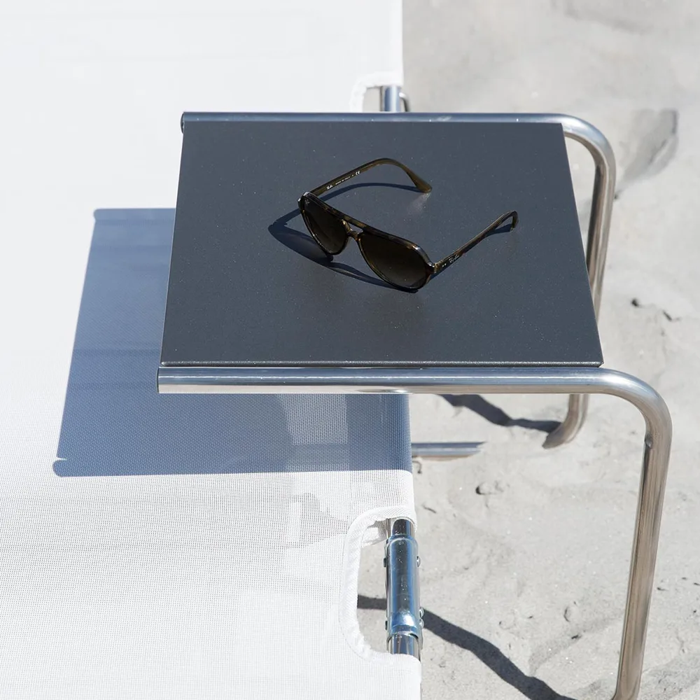Club sidobord, Vit, aluminiumstativ Fiam