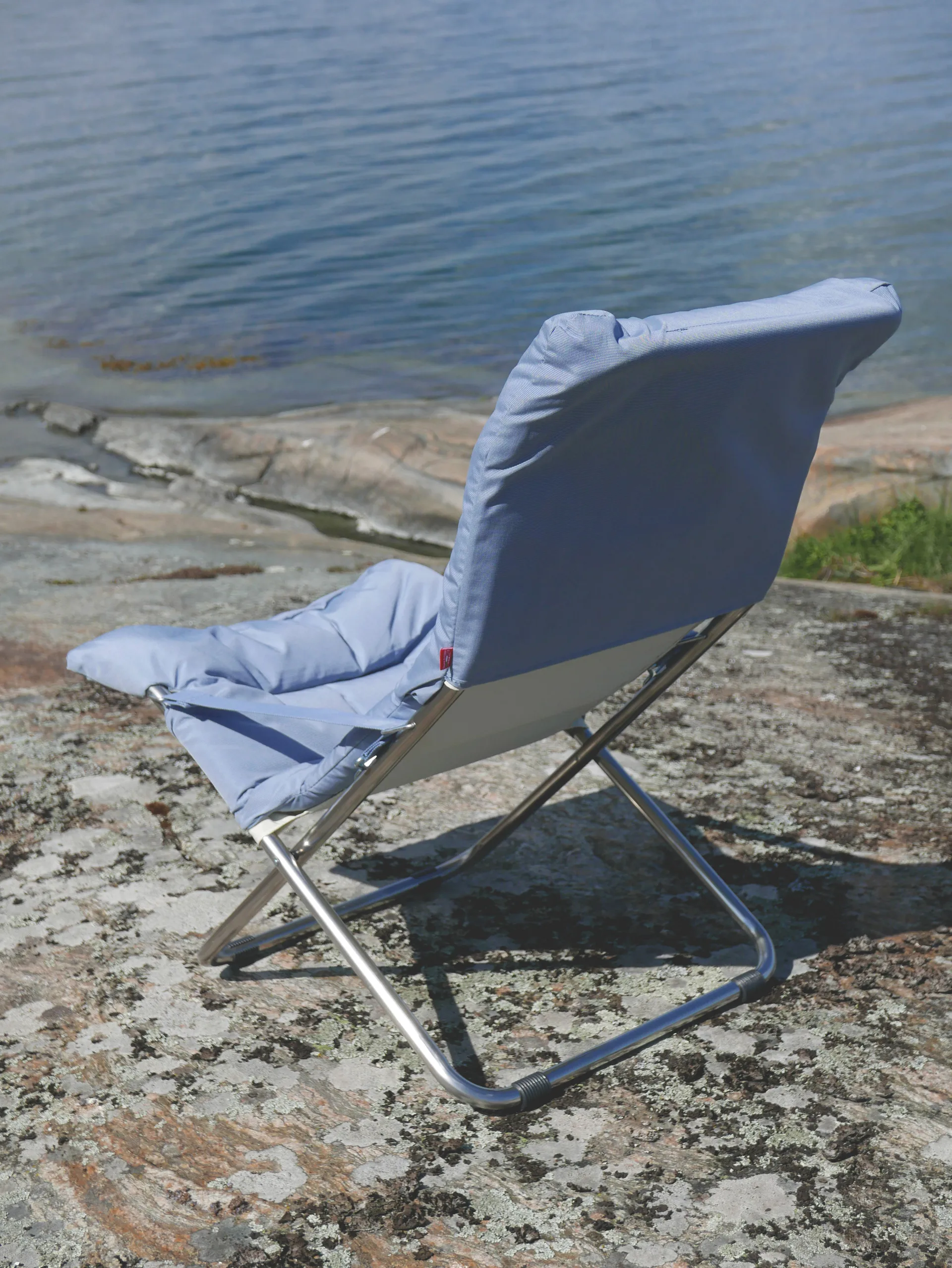 Fiesta Soft solstol, Light blue-beige supertex Fiam