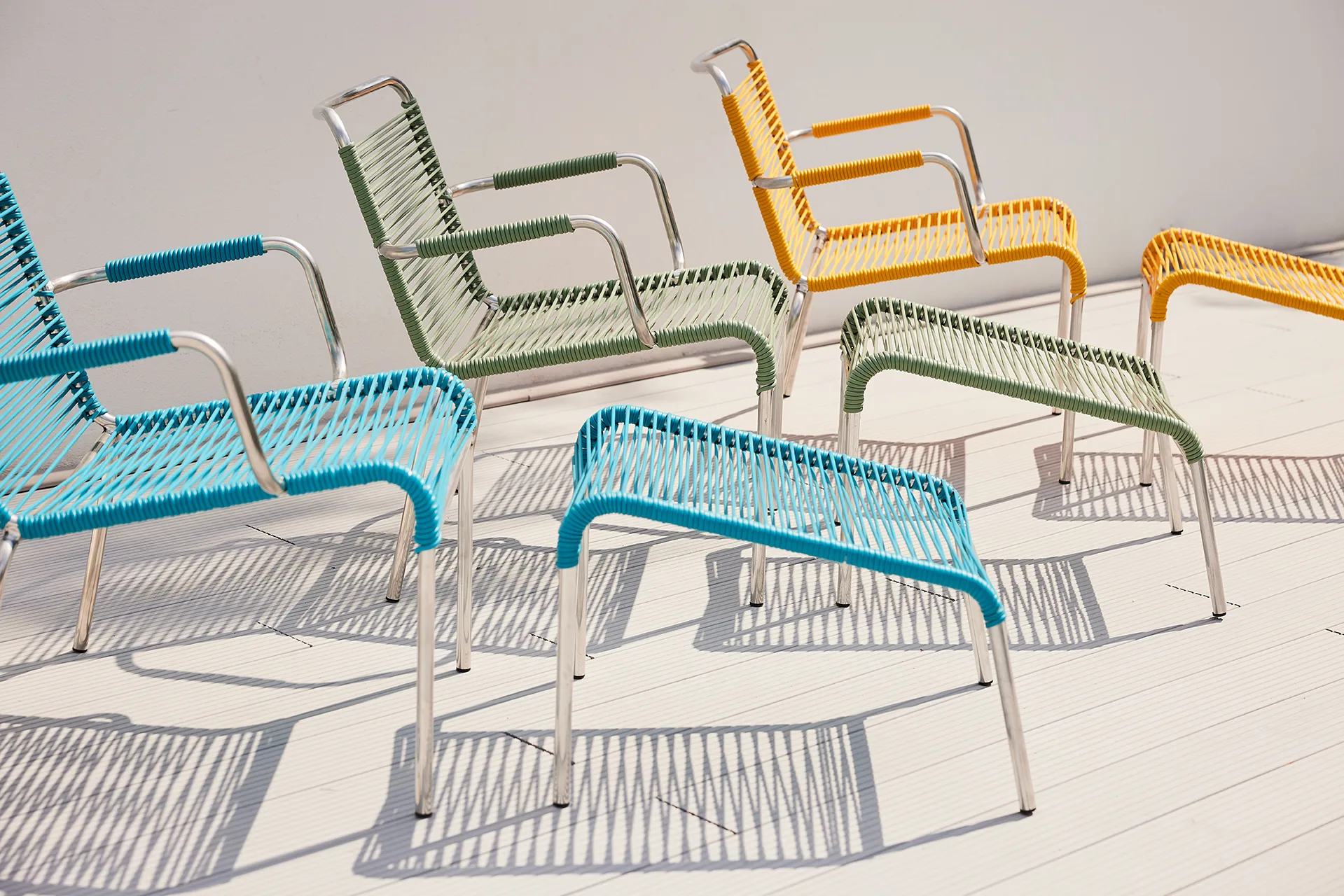 Mya Lounge fotpall, Turquoise Fiam