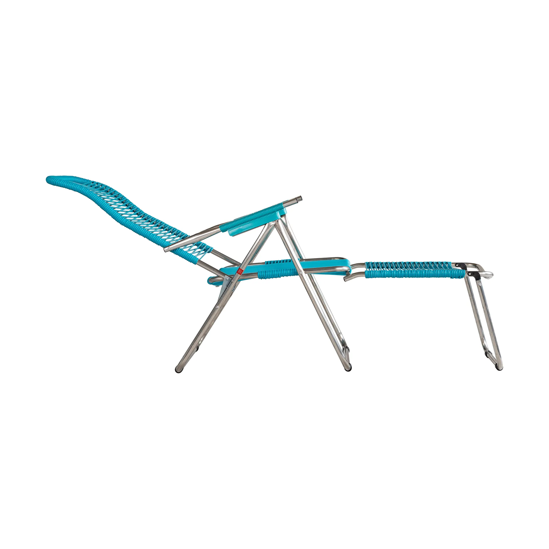 Spaghetti solstol med fotstöd, Turquoise Fiam