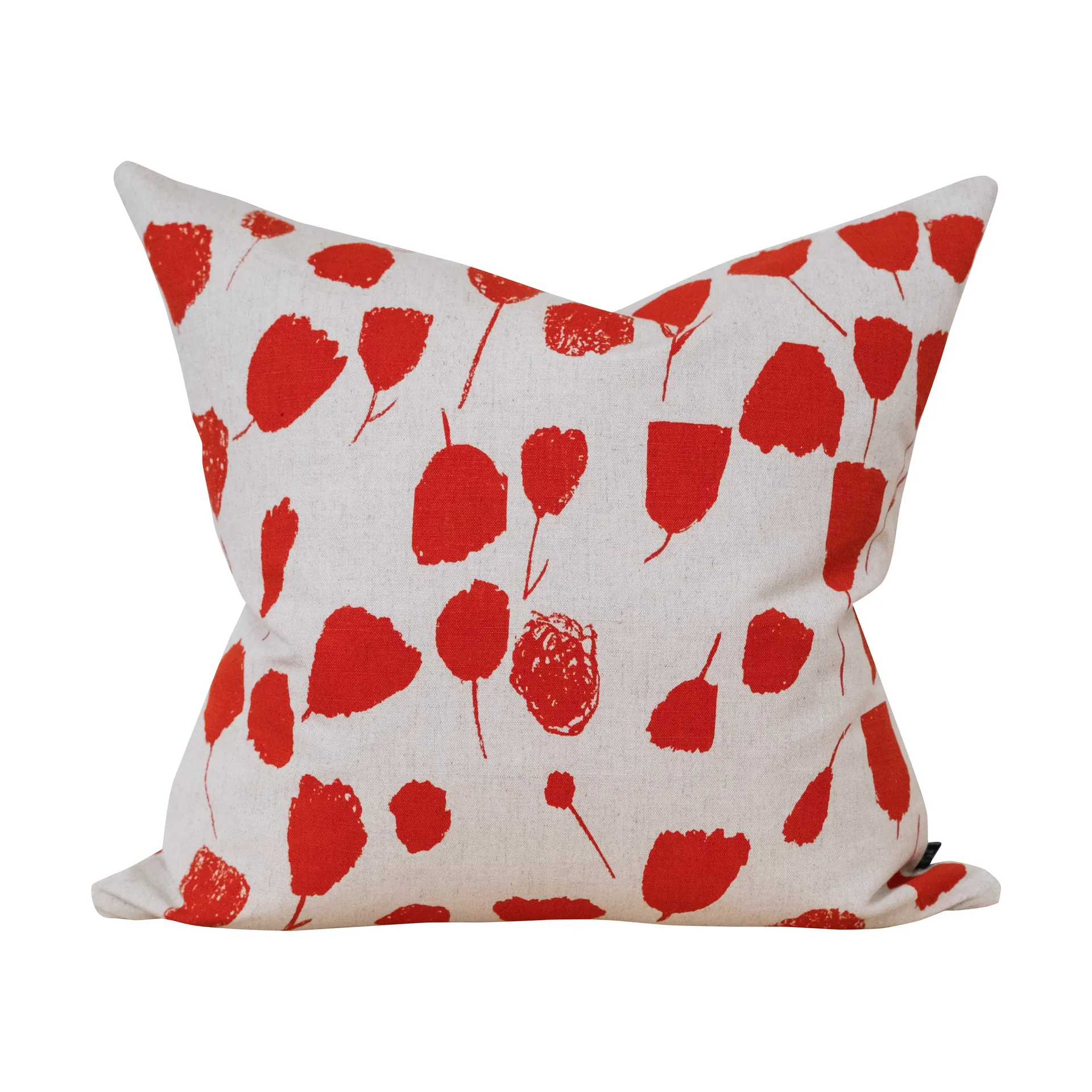 Bouquet kuddfodral 48x48 cm, Nature-poppy red Fine Little Day