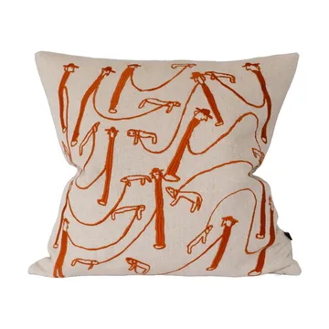Dog walk kuddfodral 48x48 cm - Natur-orange - Fine Little Day