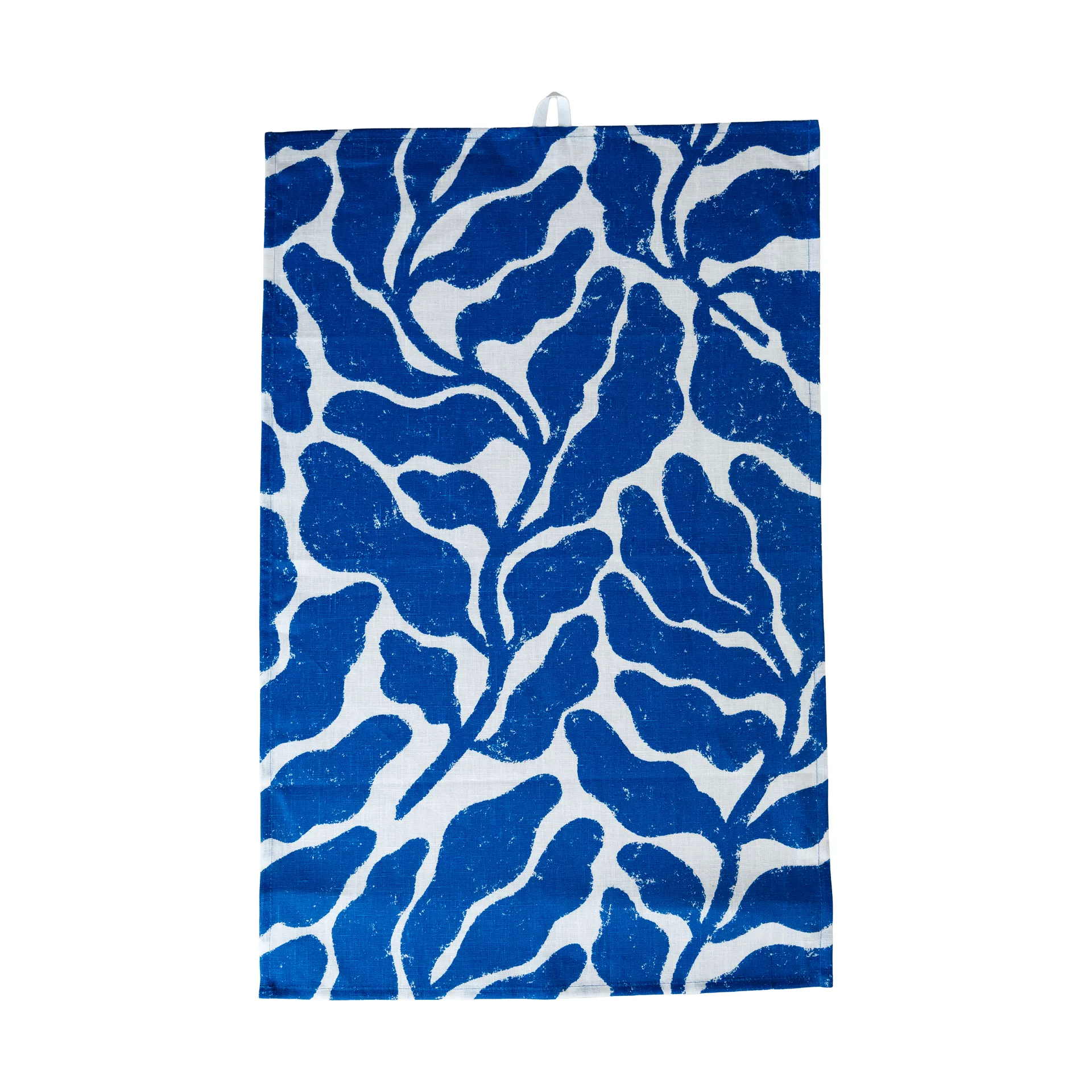Leaves kökshandduk, Vit-blå, 47x70 cm Fine Little Day