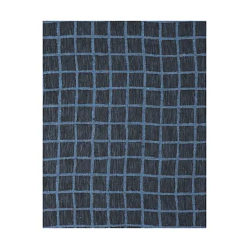 Rutig jacquardvävd bordsduk 147x147 cm - Blue-black - Fine Little Day