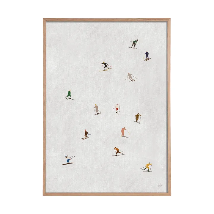 Skiers poster 50x70 cm - Ljusgrå - Fine Little Day