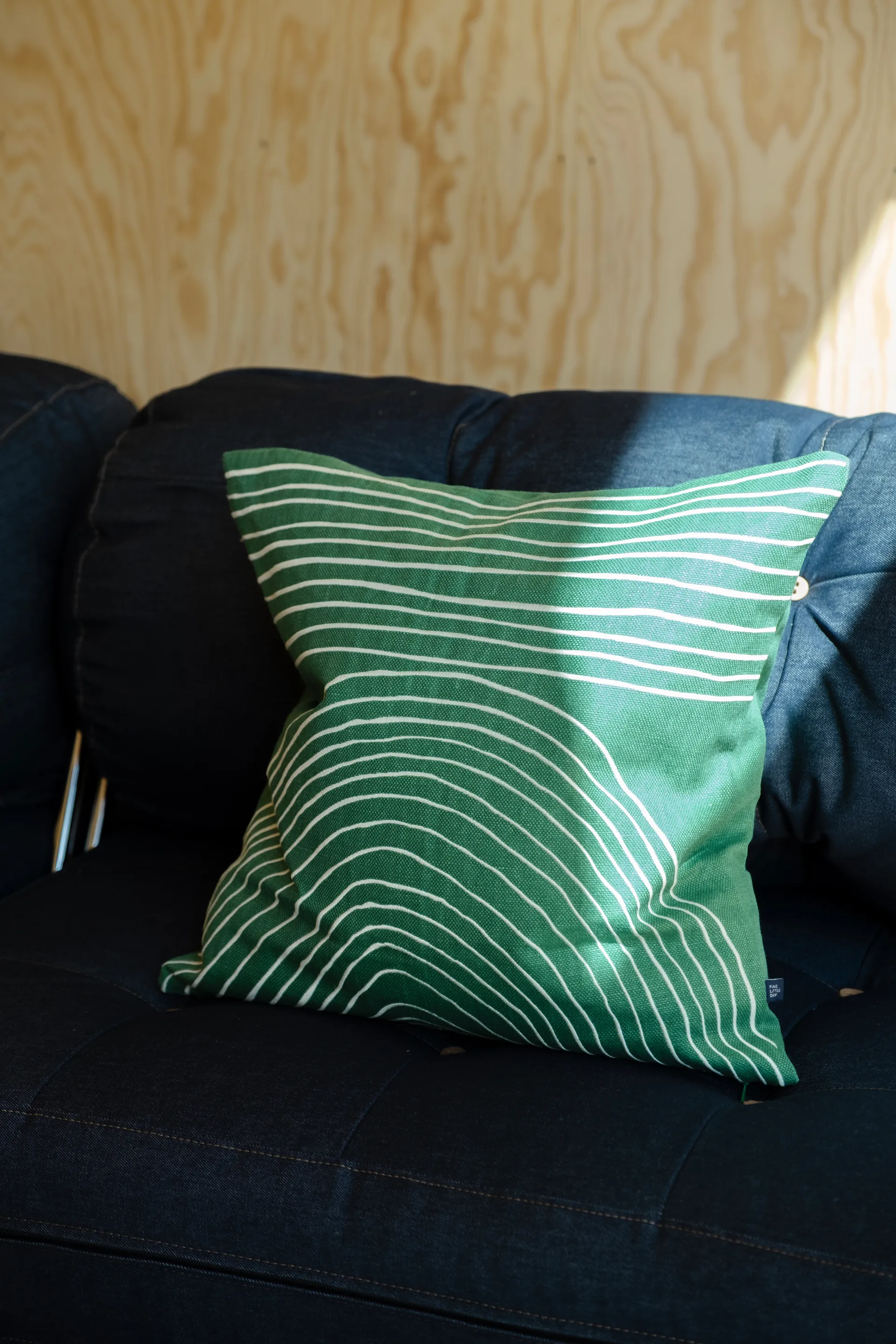 Strå kuddfodral 48x48 cm, Green Fine Little Day