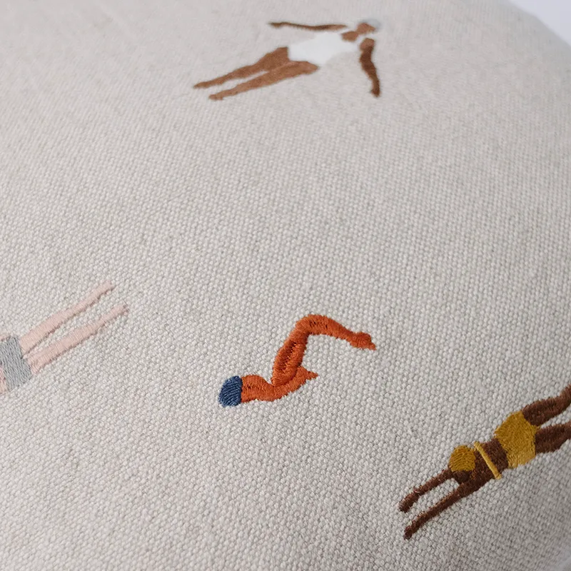 Swimmers kuddfodral 48x48 cm, Beige Fine Little Day