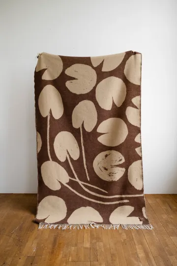 Water lilies pläd 130x220 cm - Brown - Fine Little Day
