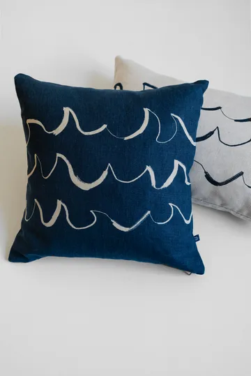 Wave kuddfodral 48x48 cm - Blue - Fine Little Day