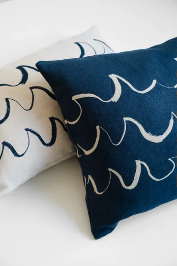 Wave kuddfodral 48x48 cm - Blue - Fine Little Day
