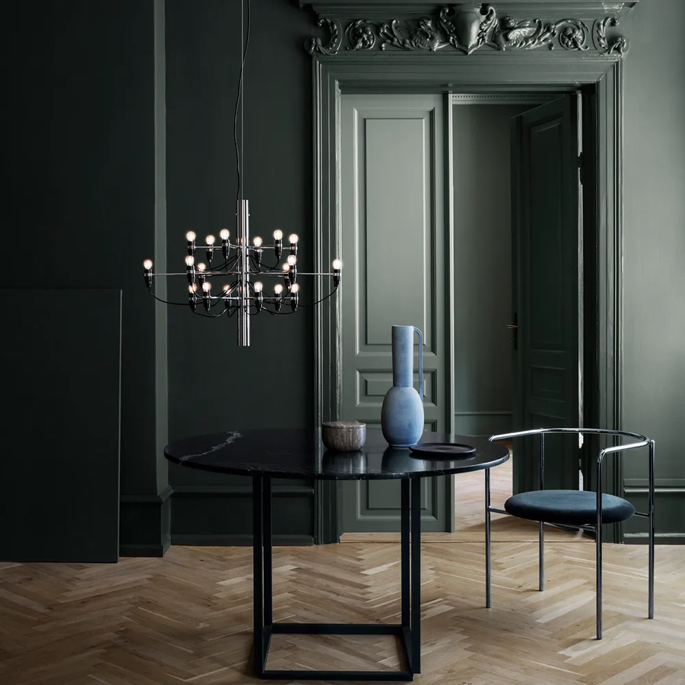 2097 Sarfatti ljuskrona LED, Krom 18 lampor Flos