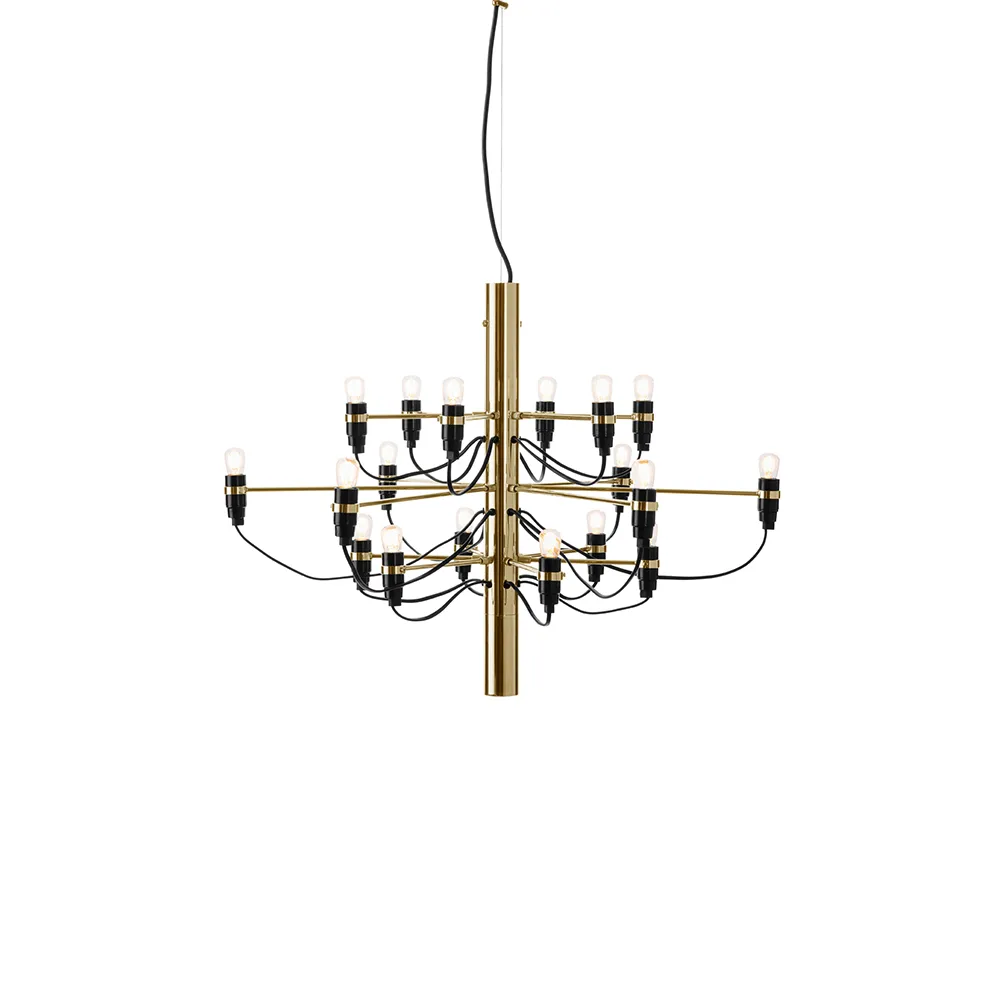 2097 Sarfatti ljuskrona LED, Messing 18 lampor Flos