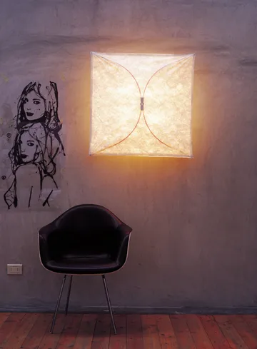 Ariette 2 vägglampa - Vit-textilduk/stålstativ - Flos
