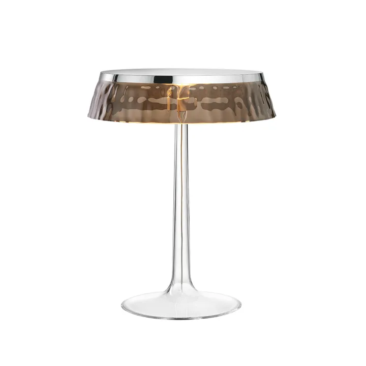 Bon Jour T bordslampa - Chrome-fumé skärm - Flos