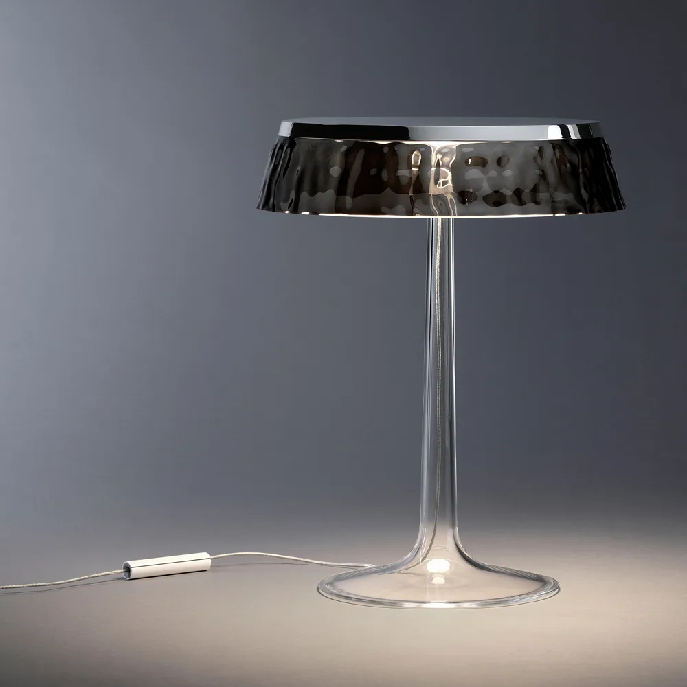 Bon Jour T bordslampa, Copper-transparent skärm Flos