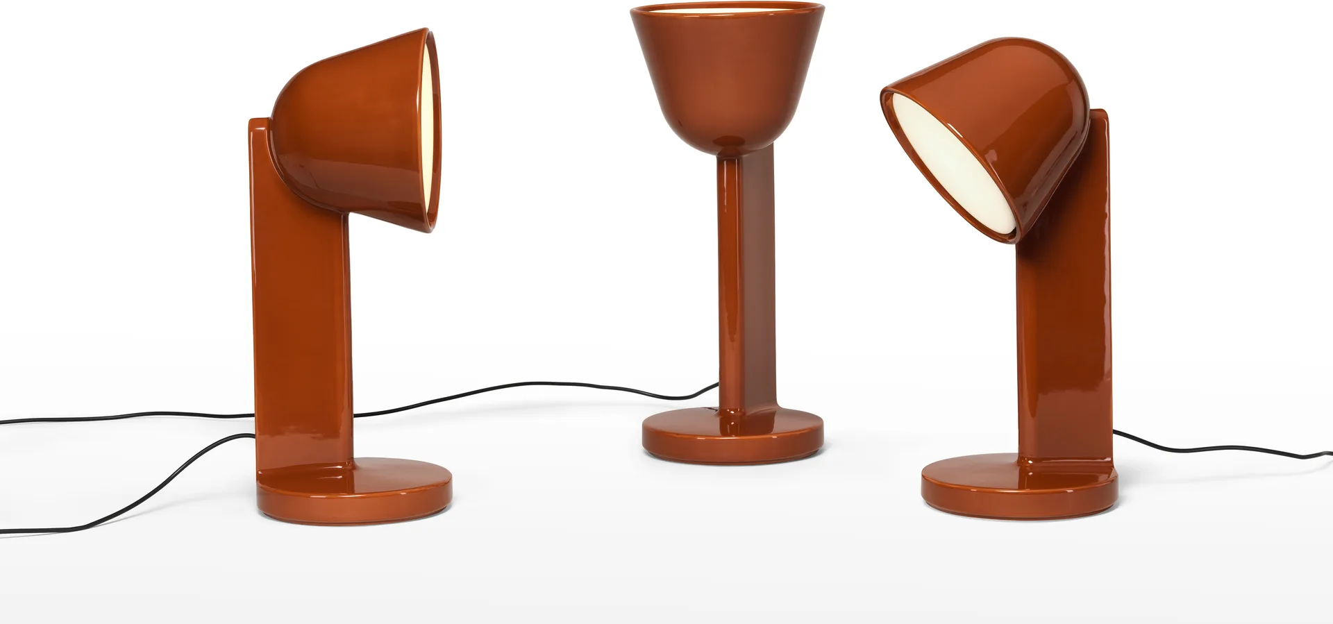 Céramique Down bordslampa, Rust red Flos