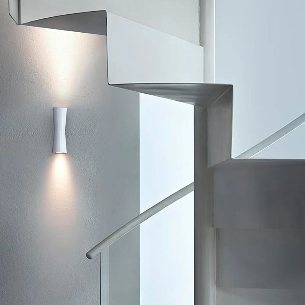 Clessidra 20°+20° vägglampa, Vit Flos
